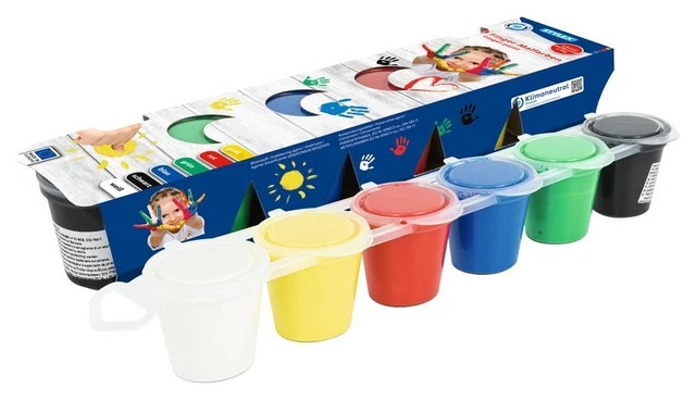 Stylex Fingerfarben 6 Becher 6x 40ml
