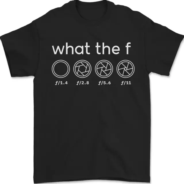 T-shirt da uomo Funny Photographer F Stop Camera fotografia 100% cotone