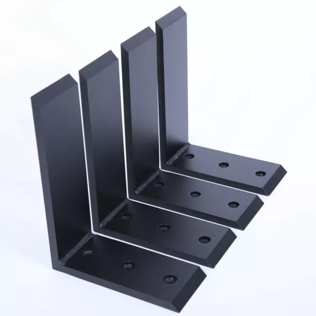 4 Heavy Duty Black Steel 6"x8" Countertop Support Brackets Mantel Shelf L Corbel