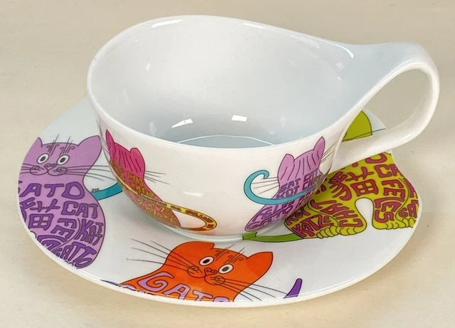 Coffret de 6 tasses + soucoupes Jungle 10 cl EASY LIFE - Ambiance & Styles