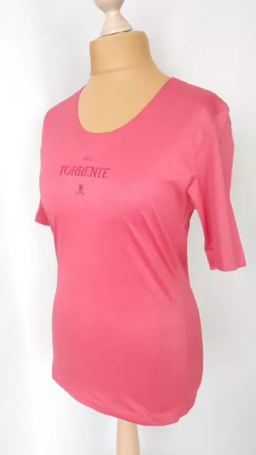 Bonito Camiseta Mujer "Miss TORRENTE PARIS "Ajustada Talla L FR42 US10 UK14 2