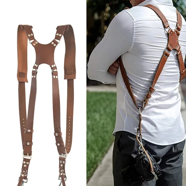 Leather Harness Camera Shoulder Strap Leather Camera Strap  DSLR Camera