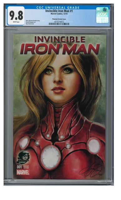 Invincible Iron Man #1 (2015) Phantom Variant CGC 9.8 White Pages G066
