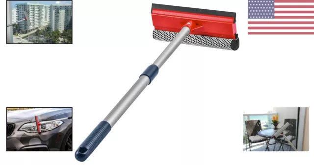 Efficient Cleaning Window Squeegee with Extension Pole - Multi-Purpose 2