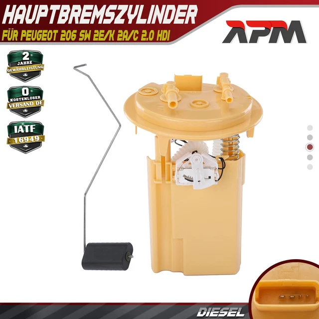 Pompe à Carburant Pour Peugeot 206 (2E/K, 2A/C) 1.1 à 2.0L Essence - Neuve, Débit ≥120L/h