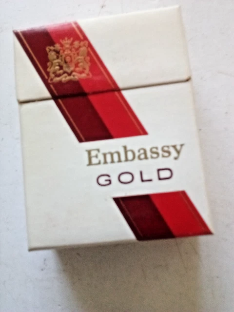 EMBASSY GOLD (20) Empty Flip Top Cigarette Packet £4.37
