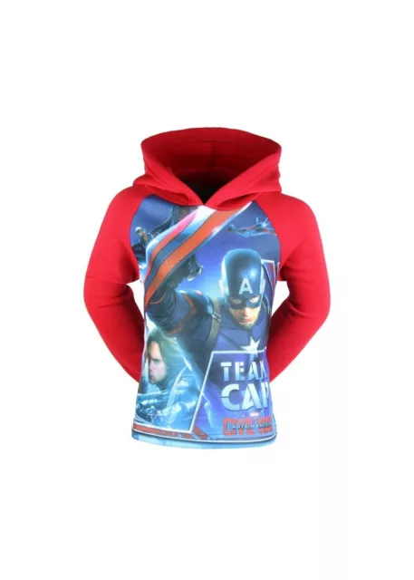 Sweats Hoodie Child Boy Captain America Avengers Red