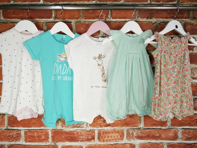 Baby Girls Bundle Age 3-6 Months Next Gap Romper Set X5 Cute Floral Summer 68Cm