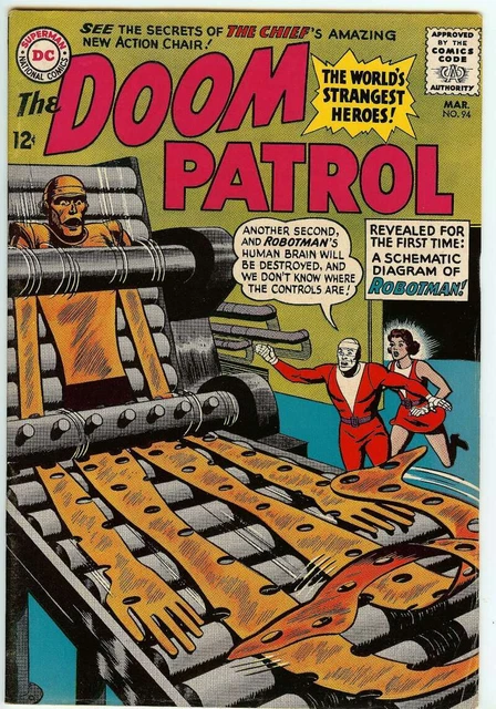 Doom Patrol #94 5.0 // Bob Brown Cover Art Dc Comics 1965