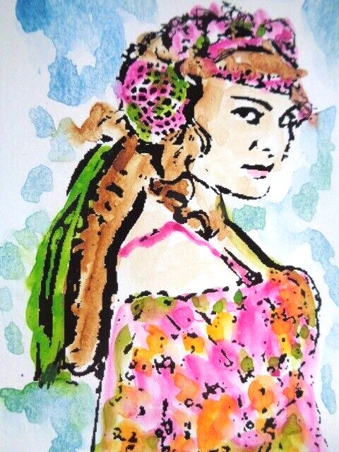 OOAK~*~ ACEO  ATC Sketch  -  STAR WARS QUEEN PADME AMIDALA   Art