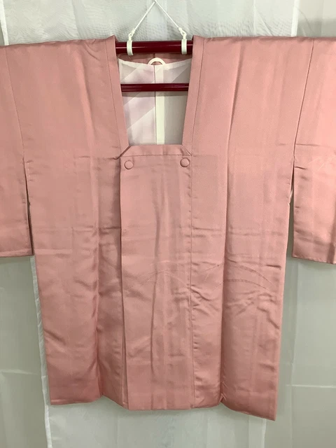 Japanese Vintage Kimono MICHIYUKI coat pink leaf Height 31.1inch used