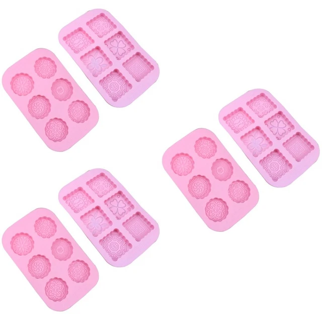 6 Pcs Silicone Soap Mould Sugarcraft Fondant Moulds Mousse Baking Trays