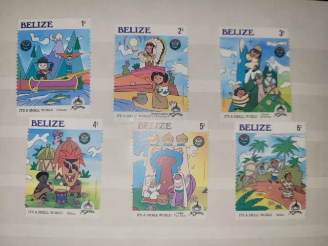 Belize DISNEY sehr guter ZUSTAND 1985 its A Small World Ungestempelt Portofrei