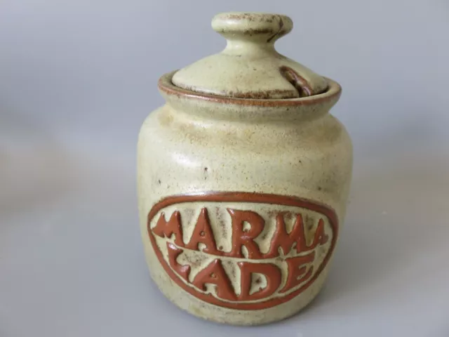 Vintage Cornish Stoneware Tremar Pottery Marmalade, Preserve  Pot