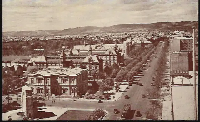 Adelaide, South Australia - North Terrrace, University - postcard c.1930s