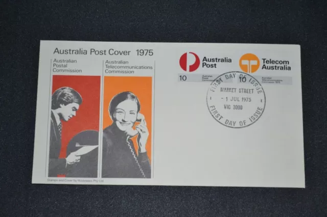 Australian Stamps FDC - 1975 Formation of Australia Post & Telecom FDC Mint