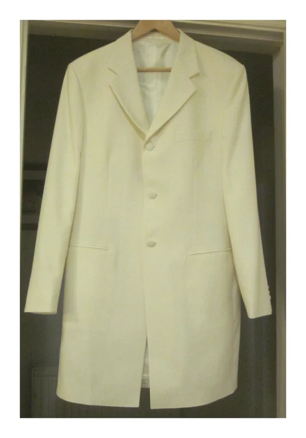 Torre Prince Edward ¾  Length Formal Jacket Ivory Colour. Size Uk40 Long.