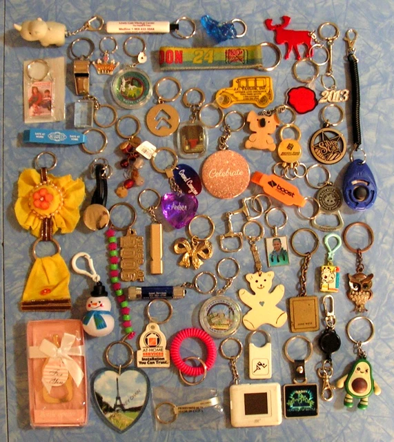 LARGE LOT OF Different Vintage to New Keychains Key Ring Collection $39 ...