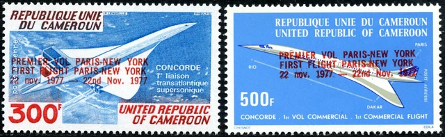 Gabun Nr. 868-69 **, Erster Linienflug der Concorde Paris-New York, postfrisch