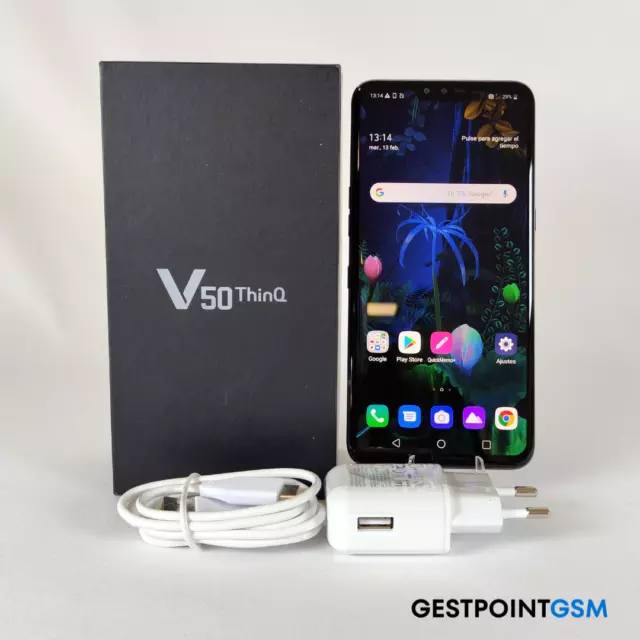 LG V50 ThinQ 128GB  Single Sim Schwarz Handy Gut