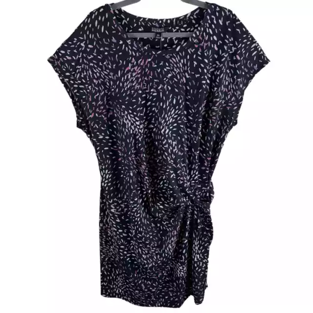 Nicole Miller Original NWT Short Sleeve Faux Wrap Stretchy Jersey Knit Dress XXL