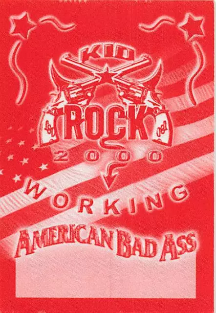 Kid Rock Backstage Pass 2000 Red Working Pass Variant