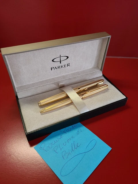 Coffret Cadeau Parker Sonnet - Stylo Plume + Bille Noir Mat - Neuf De Stock (parure Complète)