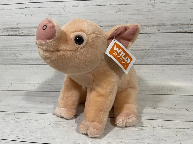 Wild Republic Pig 12" Stuffed Animal Plush Toy Piglet Piggy pink baby soft Nwt