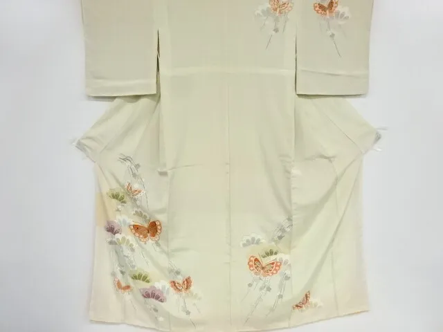 84281# Japanese Kimono / Antique Kimono / Embroidery / Pine & Ume Blossom
