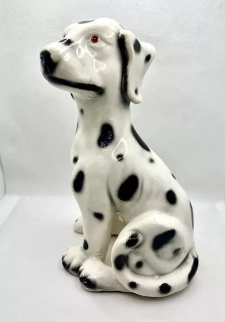 Vintage 1960s Porcelain/ Ceramic Dalmation Dog Figure Ornament Large 2