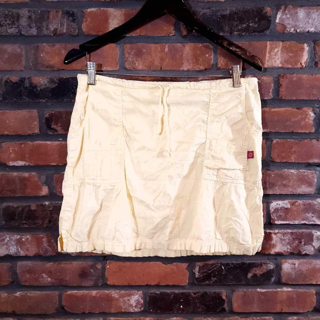 XCVI Wearables Lightweight Drawstring Cargo Mini Skirt in Yellow Women's XS