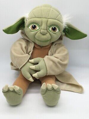 18" Star Wars Yoda JAY FRANCO Plush Stuffed Doll Lucas film avec manteau 