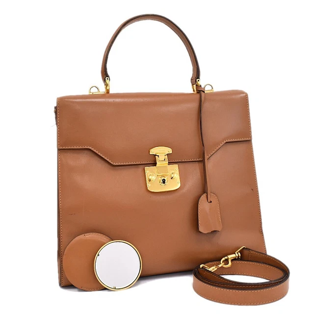 GUCCI LADY LOCK Brown Leather Women s Handbag 230.04 PicClick UK