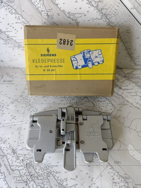 Empalme de película vintage Siemens Klebepresse - 8/16 mm - en caja con instrucciones