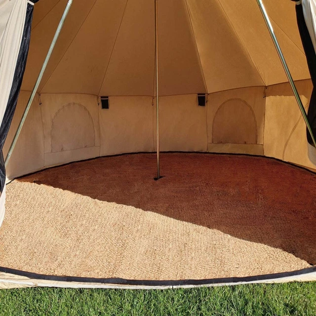 4M, 5M, 6M, 7m Bell Tent Coir Matting Flooring For Camping Glamping