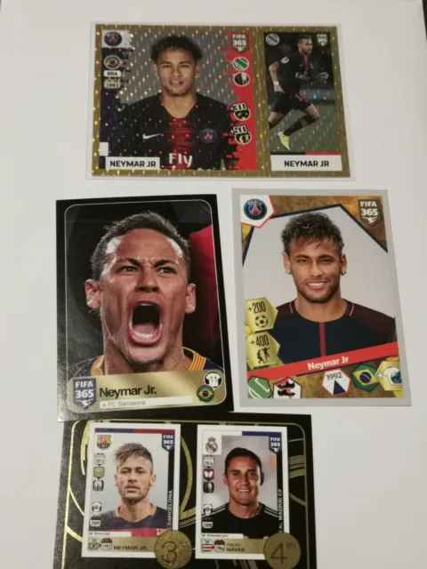 Panini Neymar Sticker Bundle X4 Neymar Jr Fifa 365 Stickers