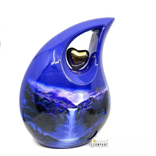 Nature Design Eye Drop Urns With Heart Urn 13" Extra Large Cremation Funeral Urn