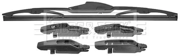 Borg & Beck BW14R.10 Wiper Blade Fits Citroen C4 Spacetourer 1.6 BlueHDi 100