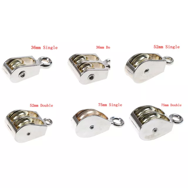 36/52/75mm Metal sheave zinc alloy pulley mini single/double pulley for diy‘