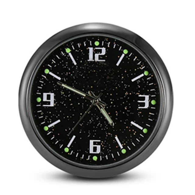 Car Electronic Digital Watch Quartz Clock Luminous Mini Ornaments Accessories