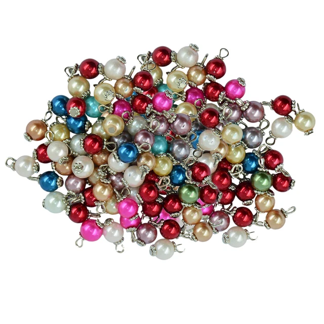 100x Charms Glasperlen Anhänger für baumeln Ohrringe Armband Schmuck