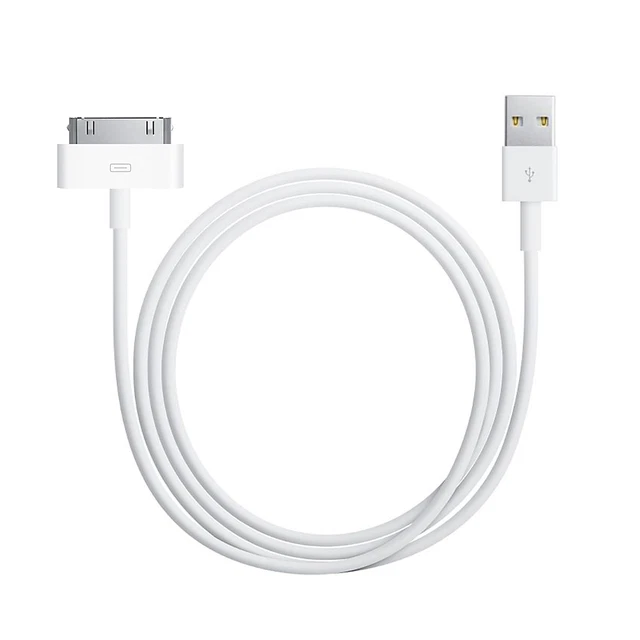 Cavo USB 30 Pin Per IPhone 4, 4S, IPad 2, 3, IPod, Bianco, 1 Metro, Carica E Sincronizza