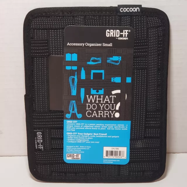 Cocoon Grid-It Multi Accessory Gadgets Organizer Small CPG7BK Black 9x7 New