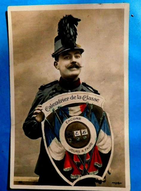 Carte postale CPA calendrier de la Classe service militaire  ECRITE EN 1907