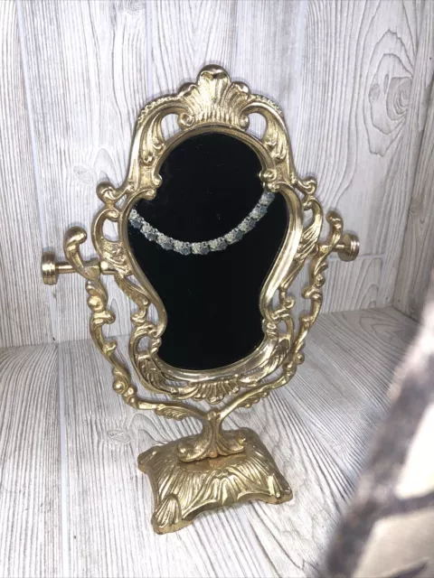 Antique brass discount makeup mirror