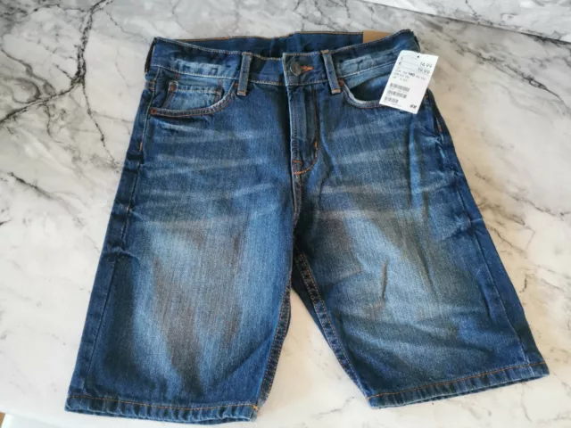 Boys H&M Blue Denim Knee Length  Shorts - Age 10