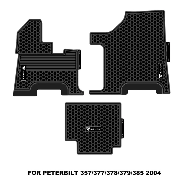 Peterbilt 357 377 378 379 385 All Weather Rubber Floor Mats