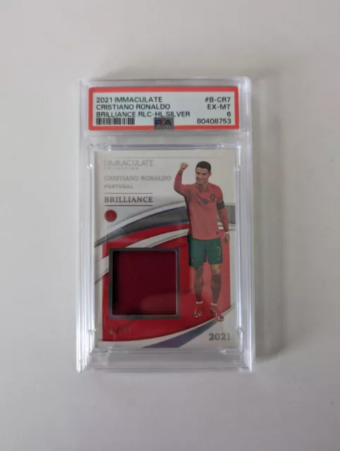 Cristiano Ronaldo 2021 Immaculate Player Worn Patch Card 43/49 PSA