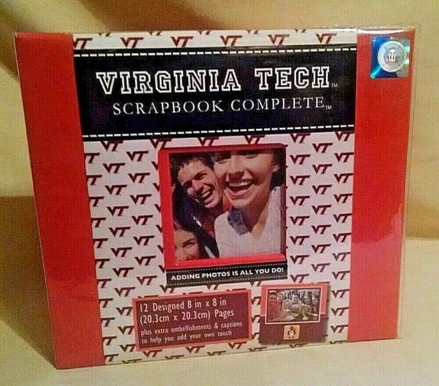 Virginia Tech Scrapbook Tapestry Gibson C852105M Decals 3D Embellishments 12 Pg*
