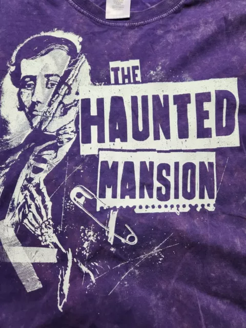 New Disney Parks T-Shirt Adult XL Purple Haunted Mansion Hitchhiking Ghosts